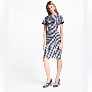 Brooks Brothers Black and White Gingham Dress